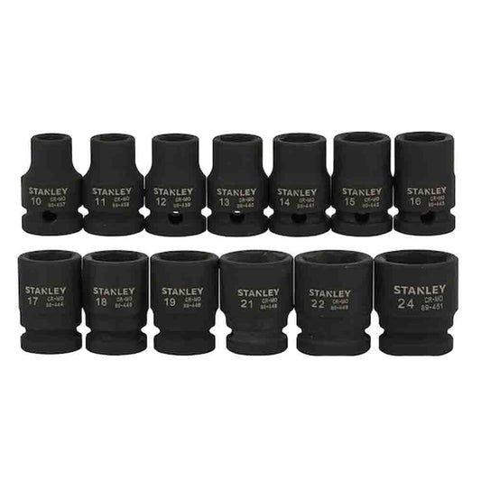 STANLEY® Impact Socket Set 1/2" Standard  (13pcs)