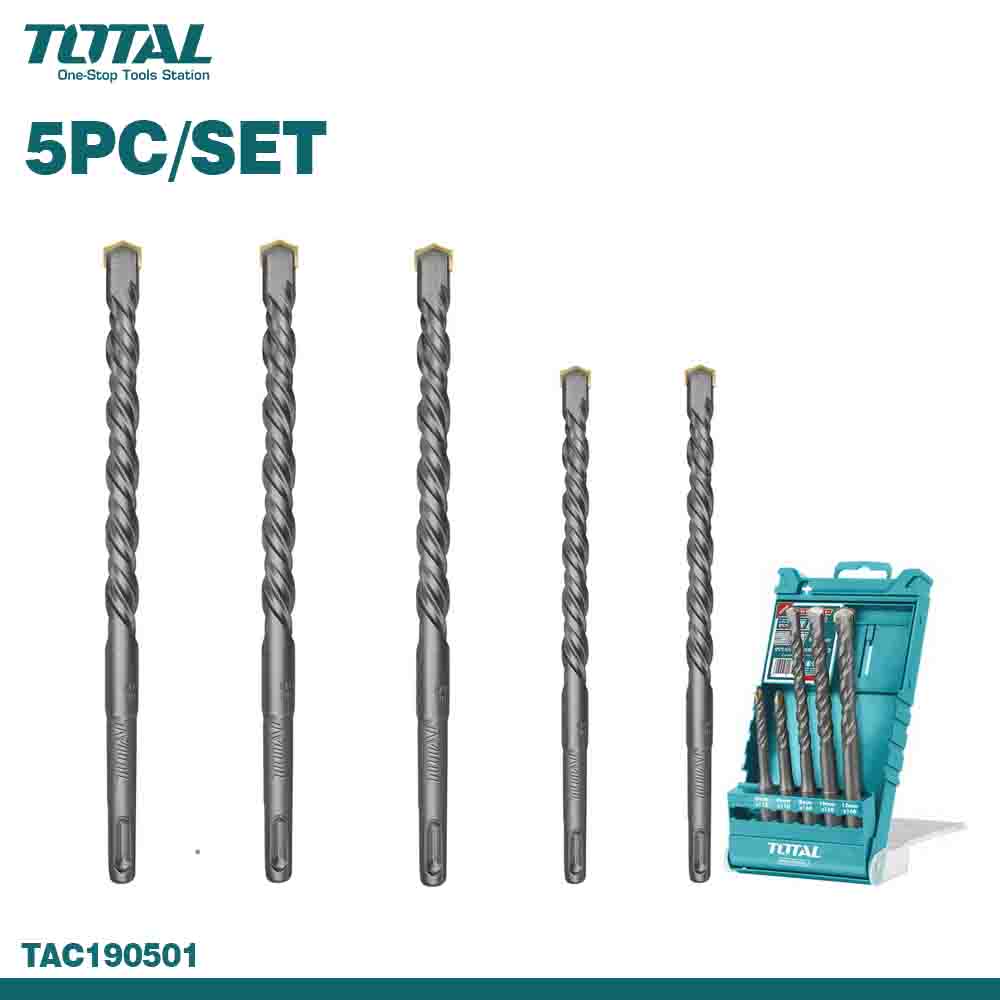 TOTAL SDS Plus Hammer Drill Bit Set