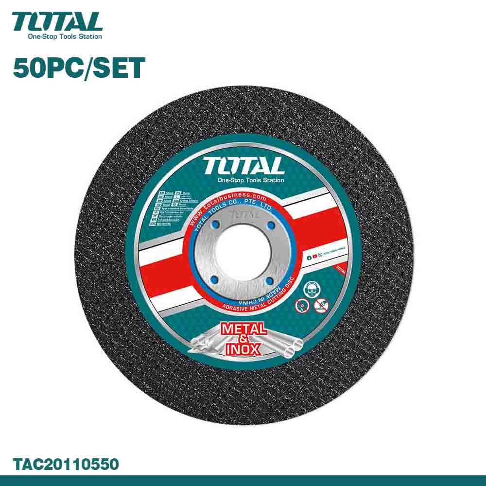 TOTAL 4'' Abrasive Metal Cutting Disc 50Pc Set