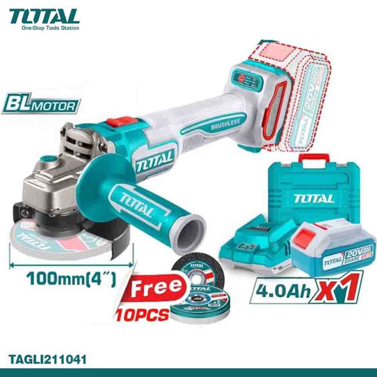 TOTAL Cordless Angle Grinder 100MM