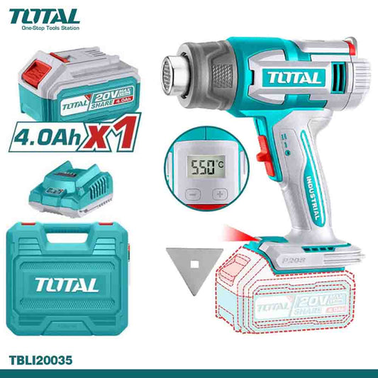 TOTAL Cordless Heat Gun (With Battery & Charger)