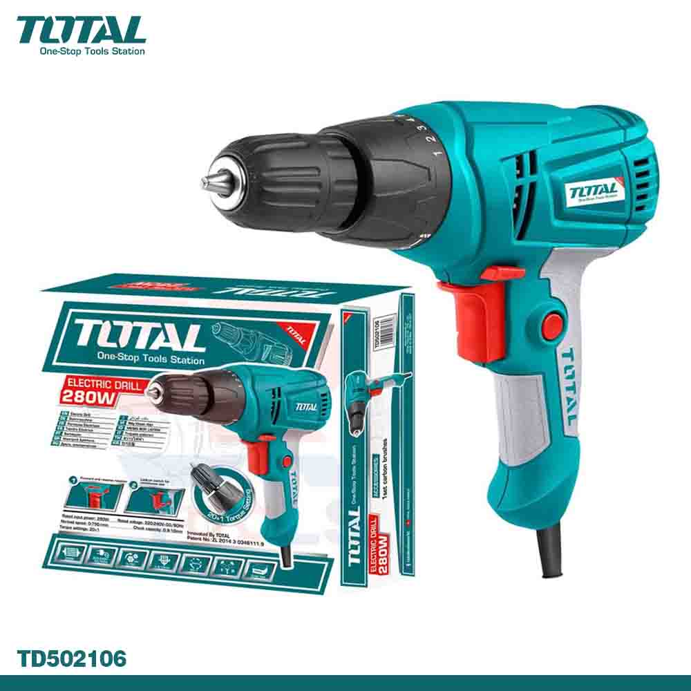 TOTAL Electric Drill Driver 280W