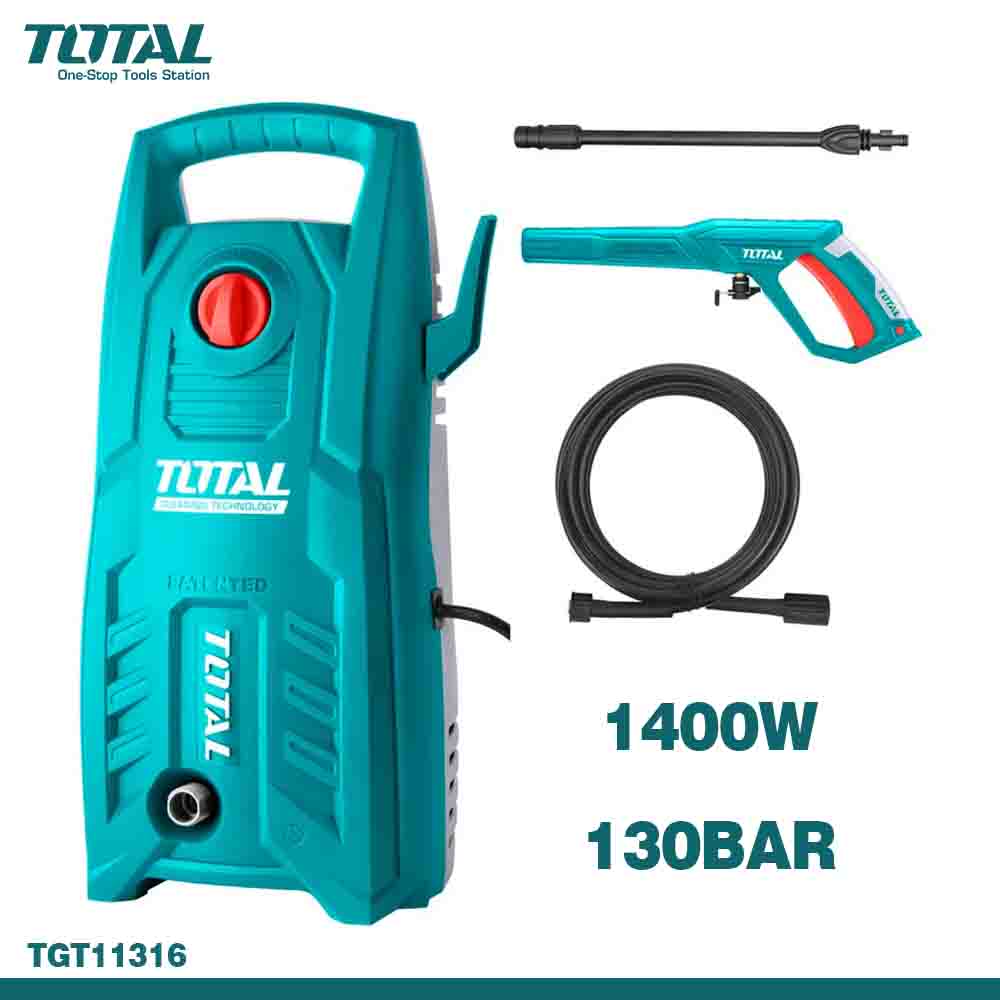 TOTAL High Pressure Washer 130Bar (1400W)