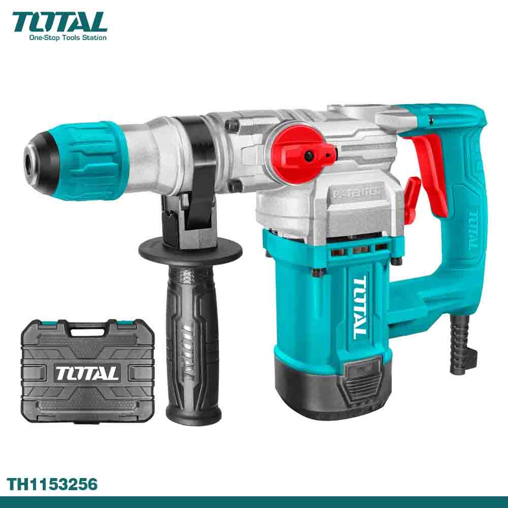 TOTAL 1500W Heavy-Duty Rotary Hammer SDS Plus