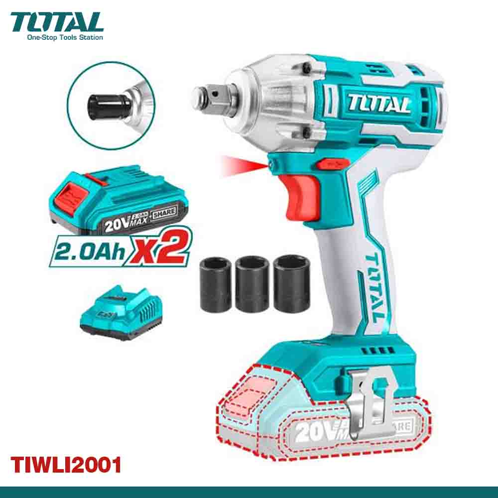 TOTAL 20V Cordless Impact Wrench