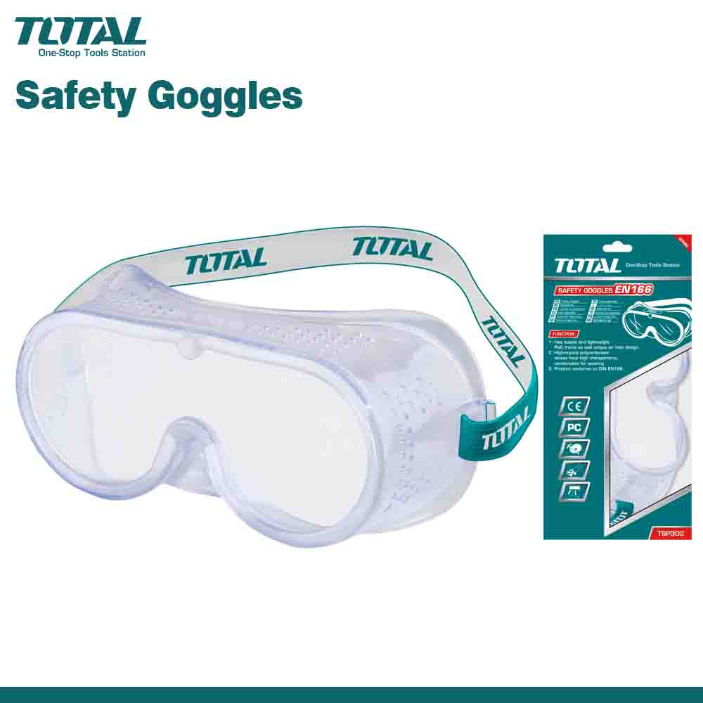 Total Safety Goggles PVC Frame