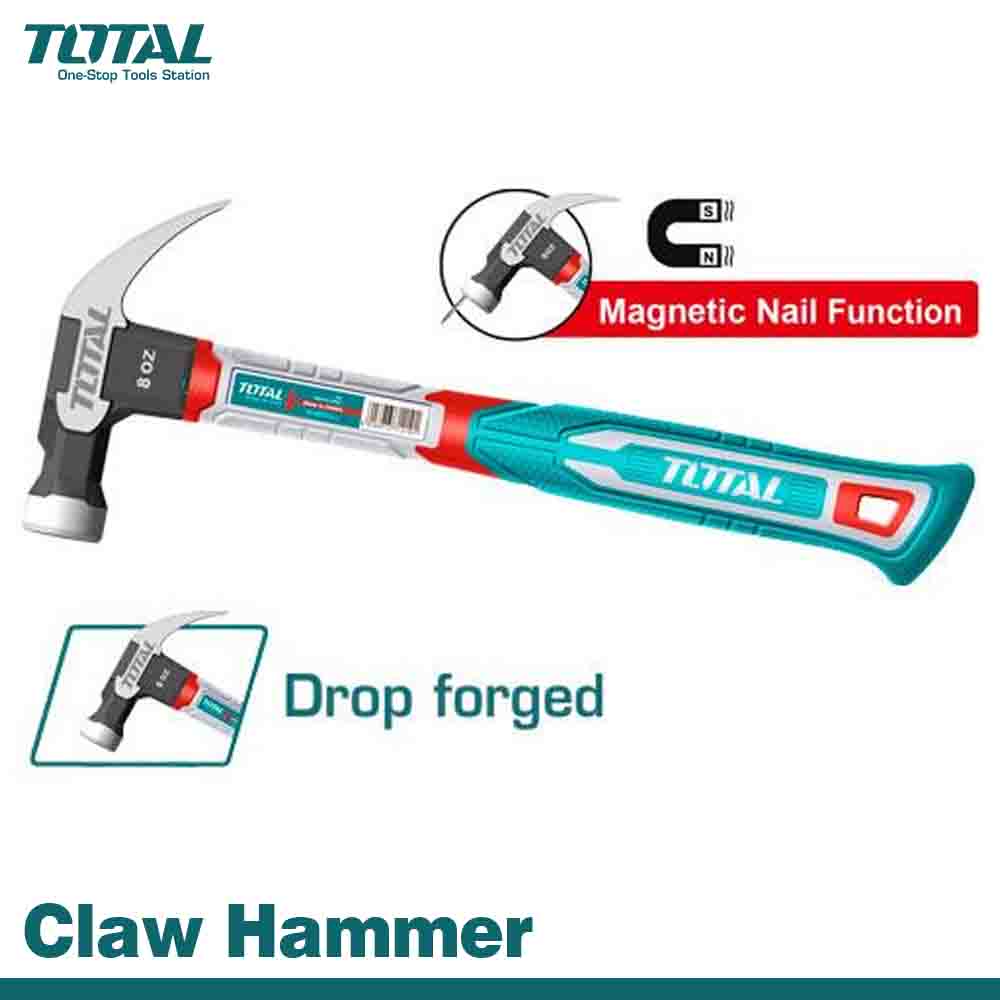 TOTAL Claw Hammer (Magnetic Nail Function)