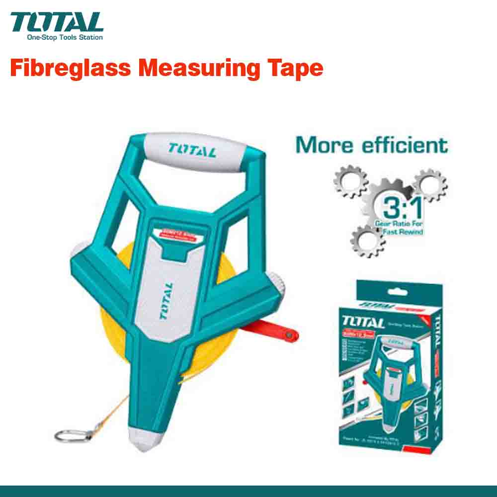 TOTAL Fiberglass Measuring Tape (50-100M)